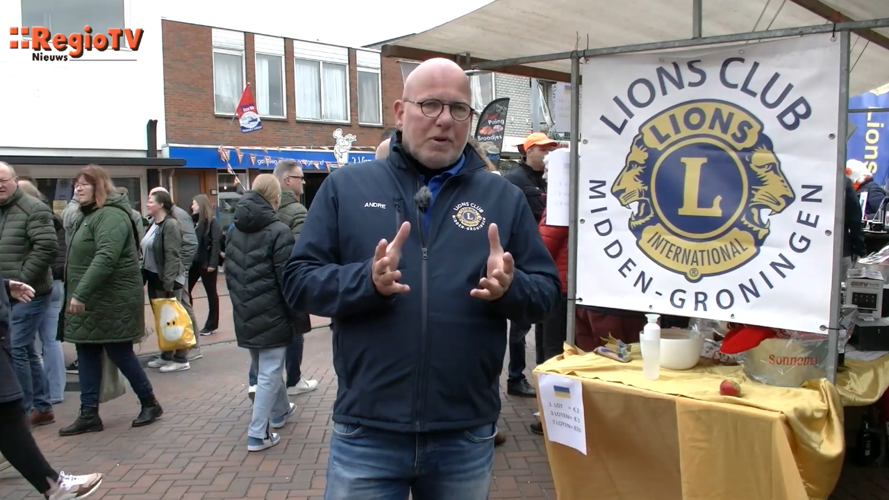 Lionsclub HS op braderie Koningsmarkt Sappemeer