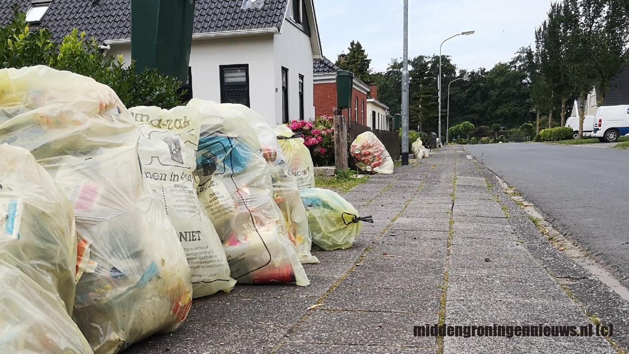 Inzamelzakken niet eerder ophangen