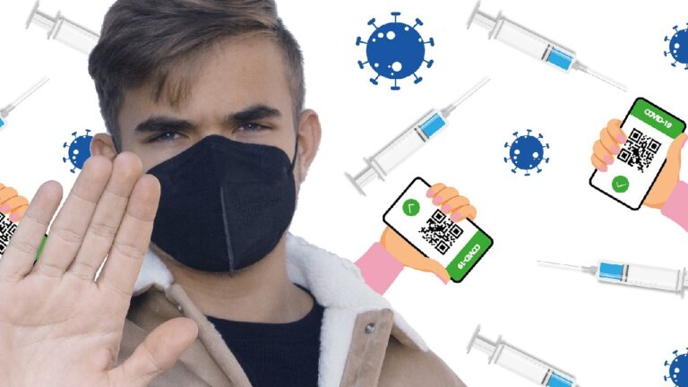 corona bewijs op telefoon TV