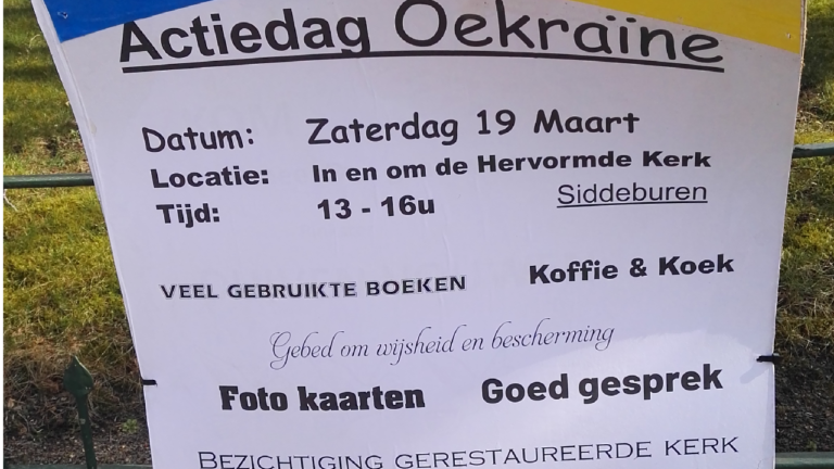 Actiedag Siddeburen kerk voor oekraine TV