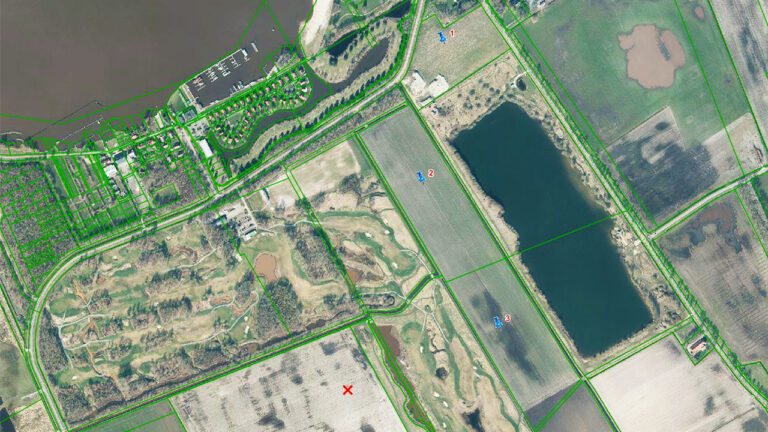 Damsterplas Percelen - Luchtfoto (1280 720)