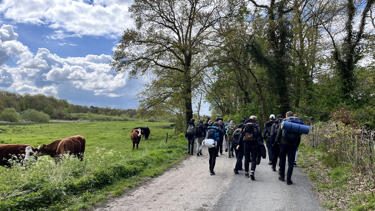 Leerlingen Aletta trainen voor Ardennentocht