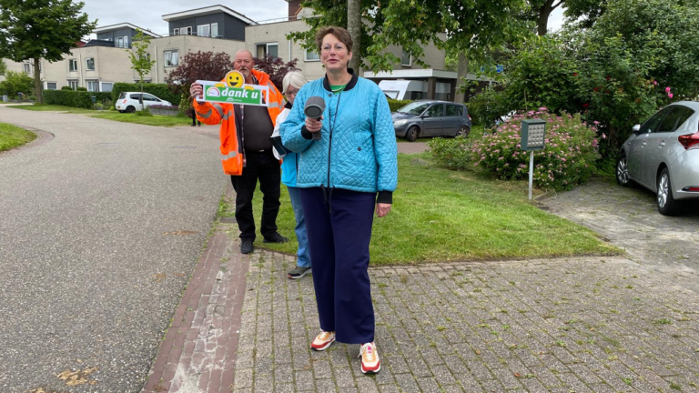 Wethouder Eriane van der Burg in Harkstede