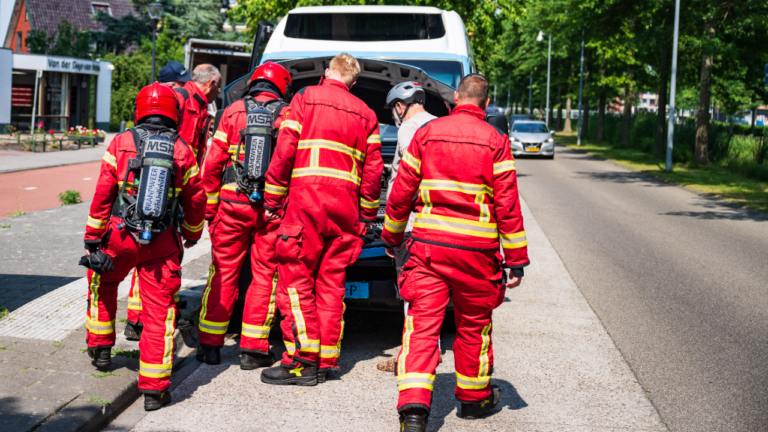 Stadsvervoer brand auto