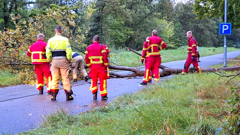 Boom valt strandweg Kropswolde