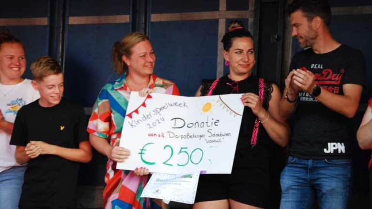 Donatie na vernielingen, Kinderspeelweek Siddeburen 2024