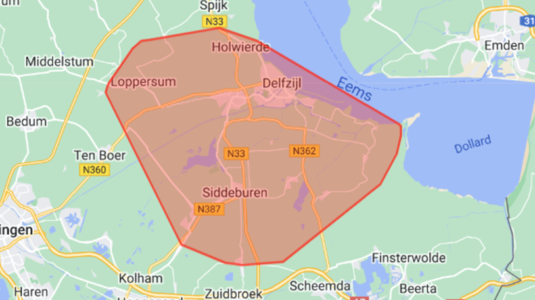 Stroomstoringskaart Midden-Groningen en Eemsdelta op 30 sept 2024