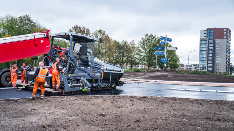 Turbo rotonde Hoogezand in aanbouw