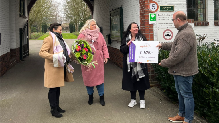 Licht om te gedenken krijgt vrijwilligerscheque van Loots en Smit 2024