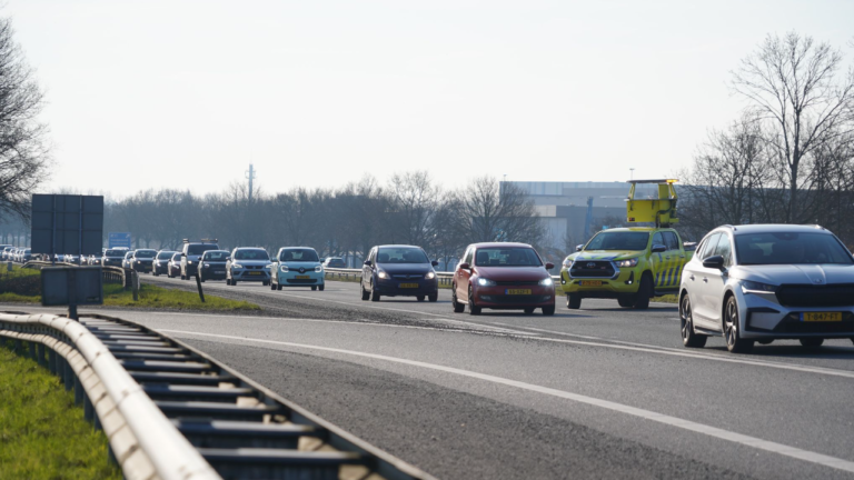 Botsing gekomen op de A7 bij Hoogezand.
