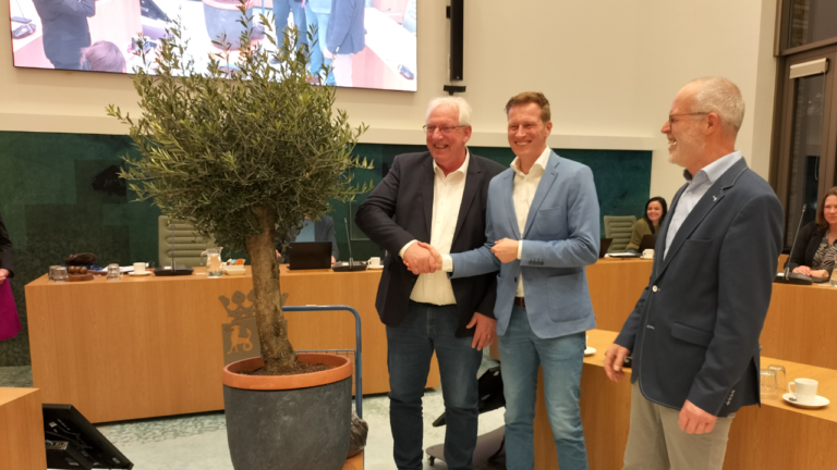 Erik Drenth tijdens zijn afscheid