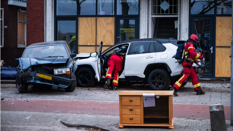 aanrijding op de Noorderstraat in Sappemeer