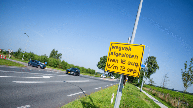 Vanaf 18 augustus tot en met 12 september De Kielsterachterweg tussen Hoogezand en de rotonde bij de Veendammerweg dicht