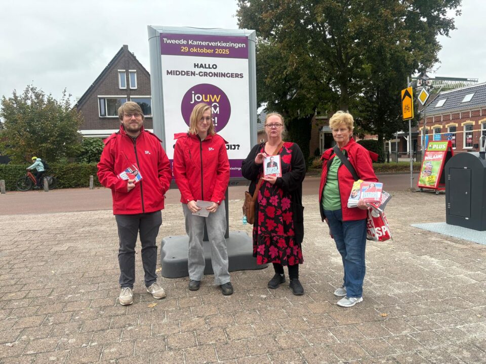 SP zoekt bewoners op, landelijke verkiezingen in Harkstede