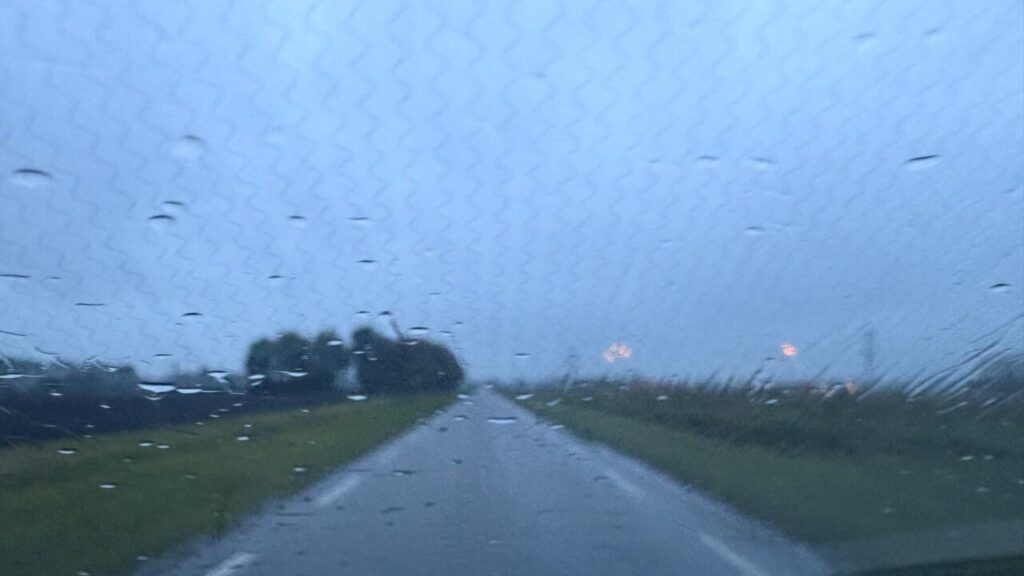 Regen in de auto