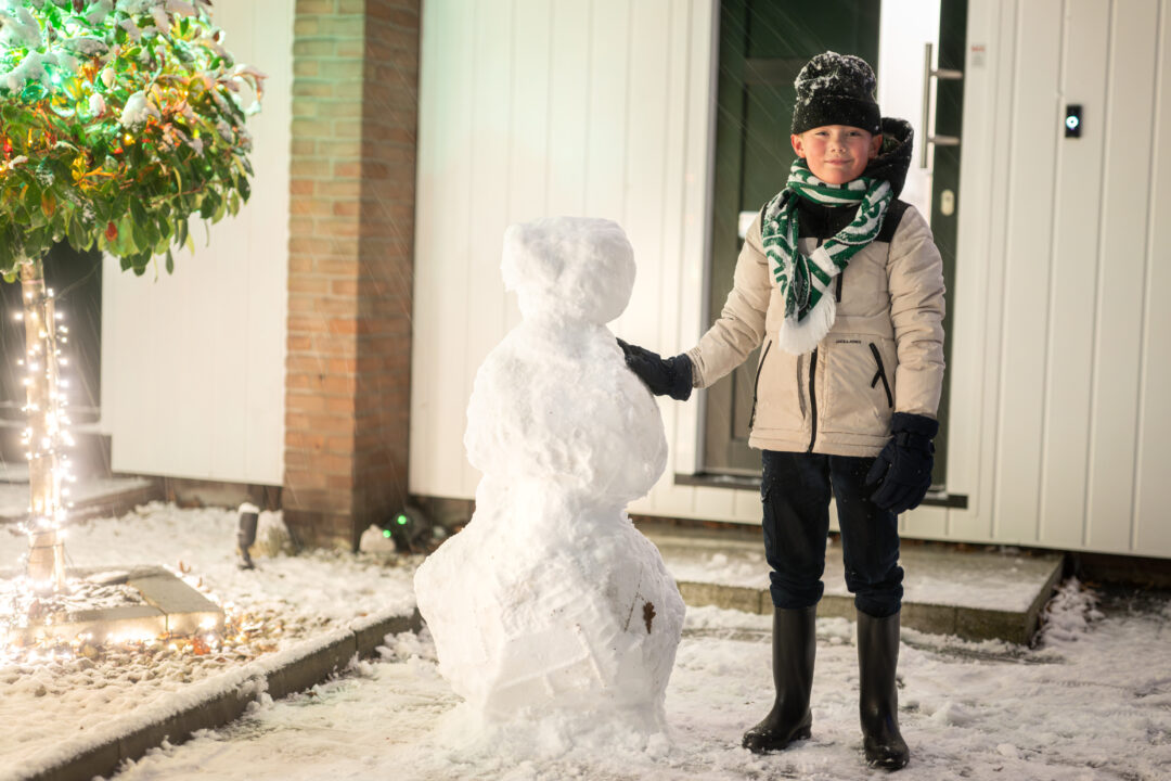 Sneeuwbuien in Sappemeer