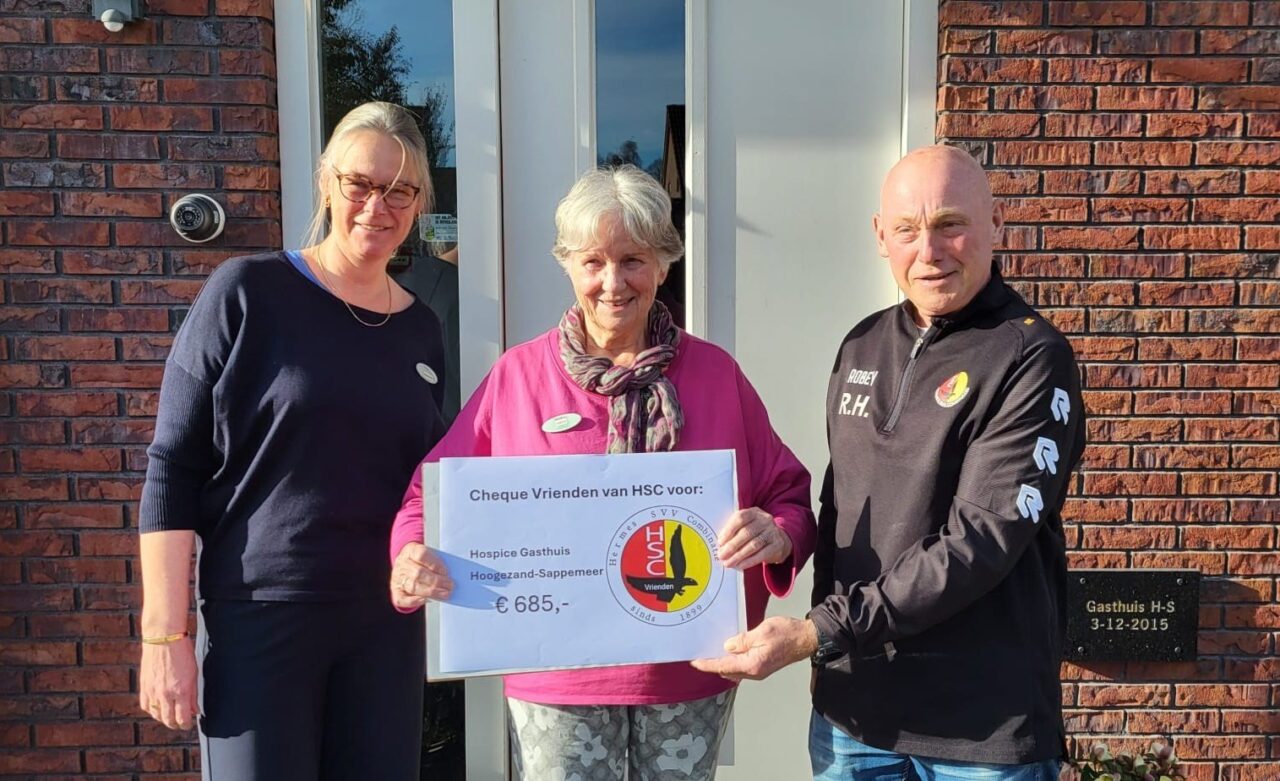 HSC leden schenken 685 euro aan hospice