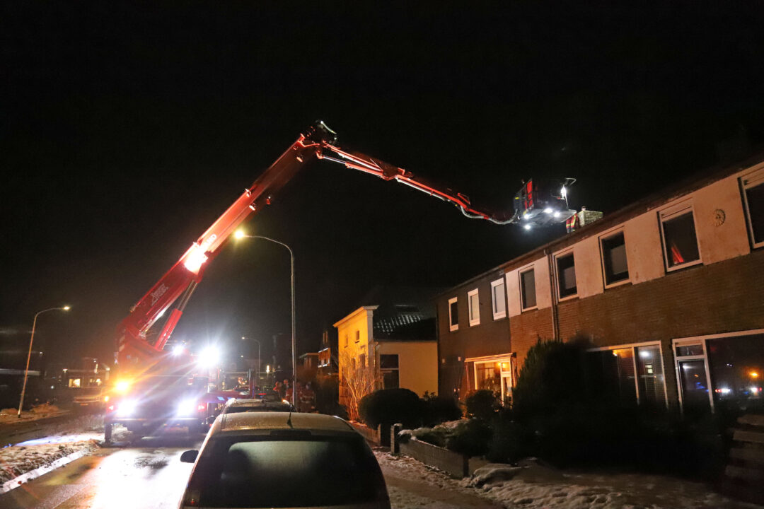 Schoorsteenbrand aan de Kleinemeersterstraat in Sappemeer