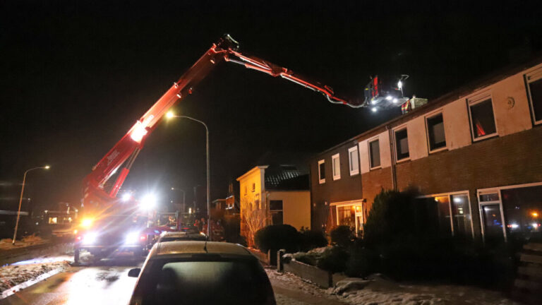 Schoorsteenbrand aan de Kleinemeersterstraat in Sappemeer