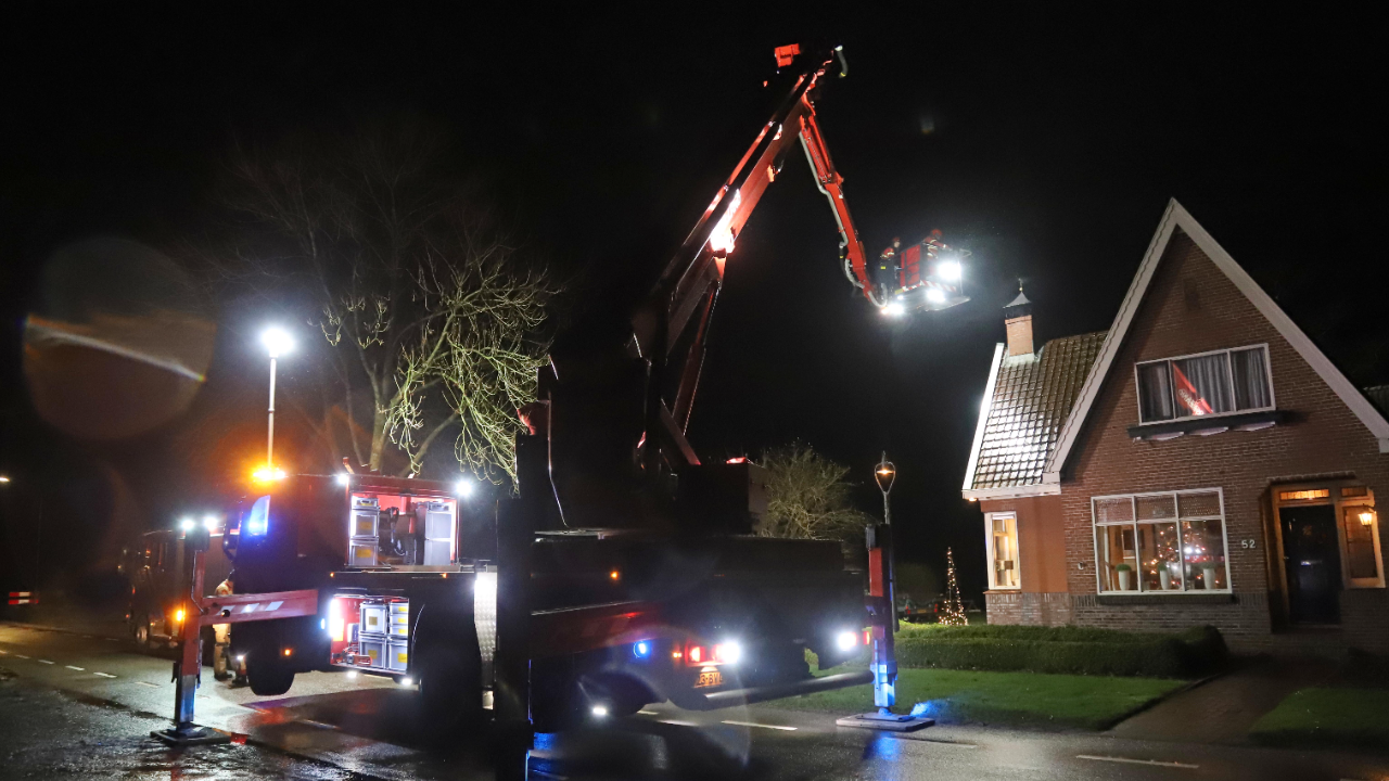 Schoorsteenbrand. Foto 112hoogezand