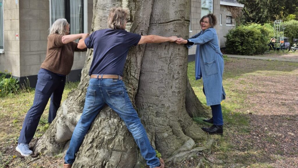 Inzamelactie boom in Sappemeer. doopsgezinde kerk.