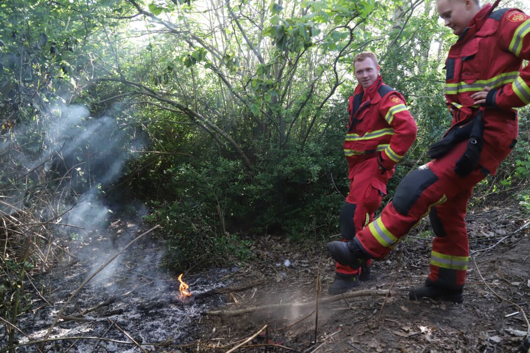 Bosschages Vosholen vatten vlam in Sappemeer