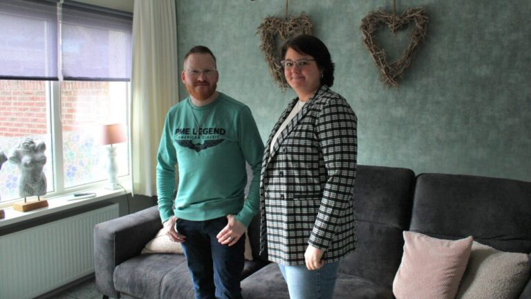 Gerard Rozeboom en kunstenaar  Judith van der Struik