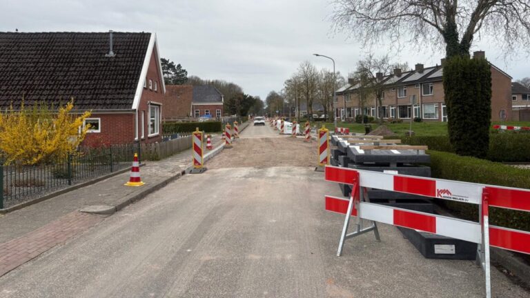 Werk aan fietsroute Muntendam gestart. Bovenweg Muntendam