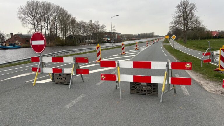 Afsluiting N860 ter hoogte van Westerbroek