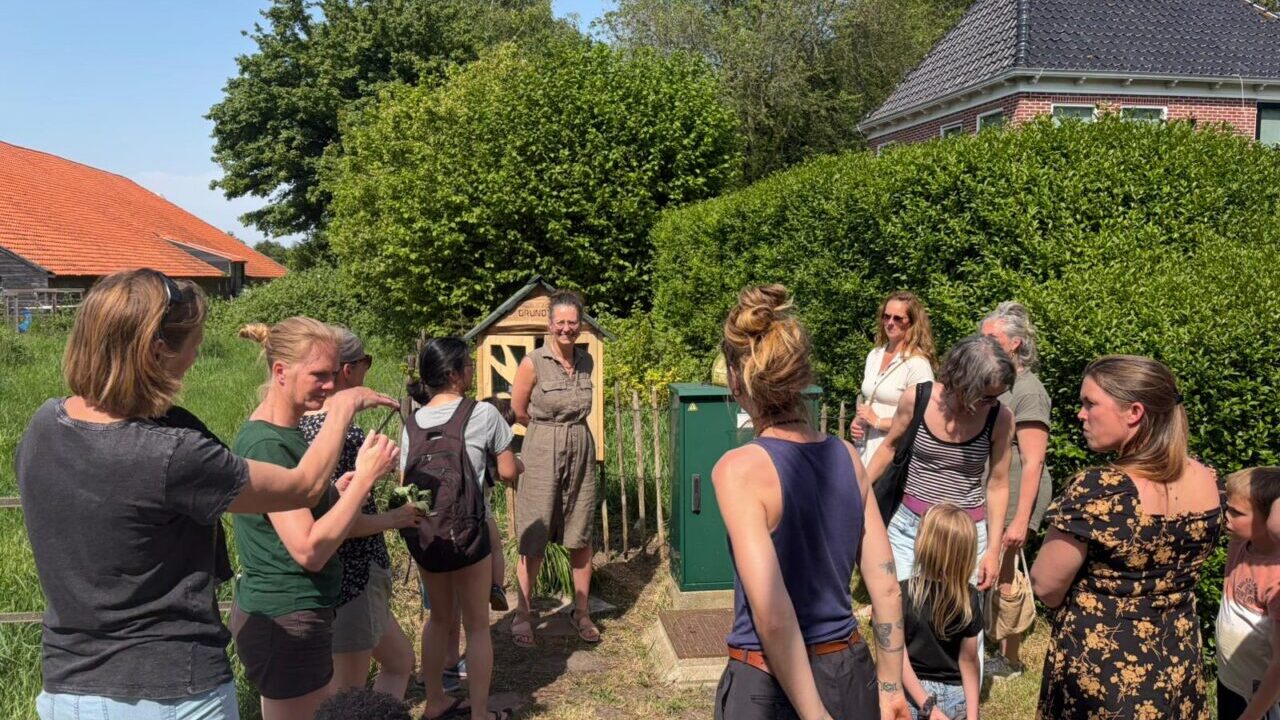 Wildplukwandeling in de Grunotuin met Ilse Donker tijdens de Week van de Biodiversiteit