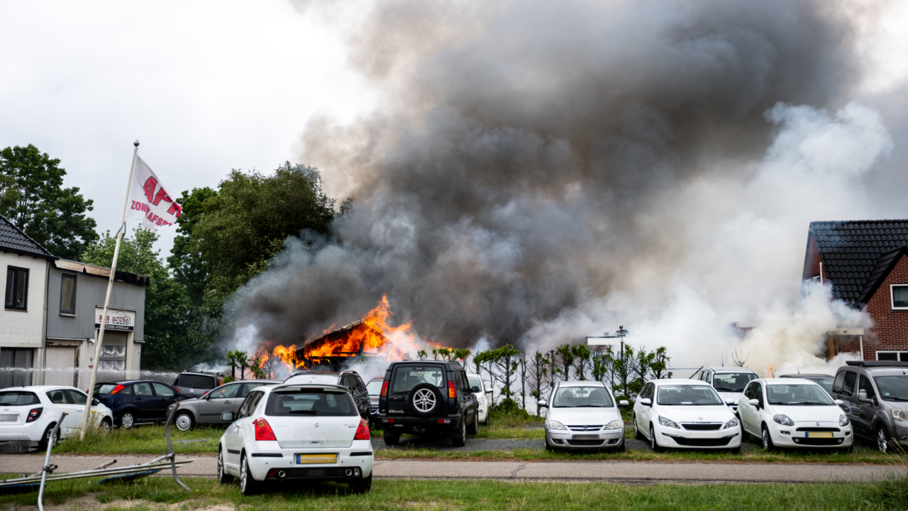 Brand woldweg Hoogezand1