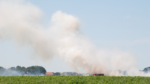 Grote brand in aardappelveld bij Siddeburen