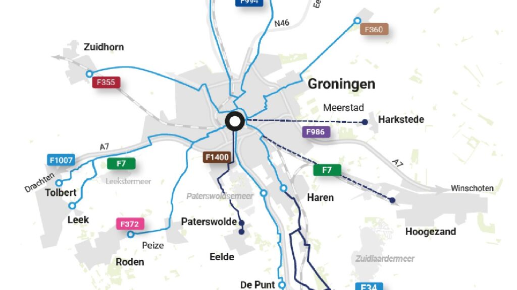 Bron: Doorfietsroutekaart Provincie Groningen