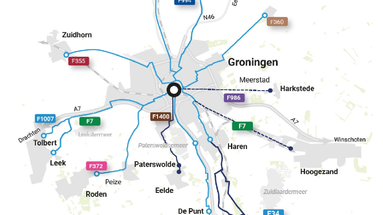 Bron: Doorfietsroutekaart Provincie Groningen