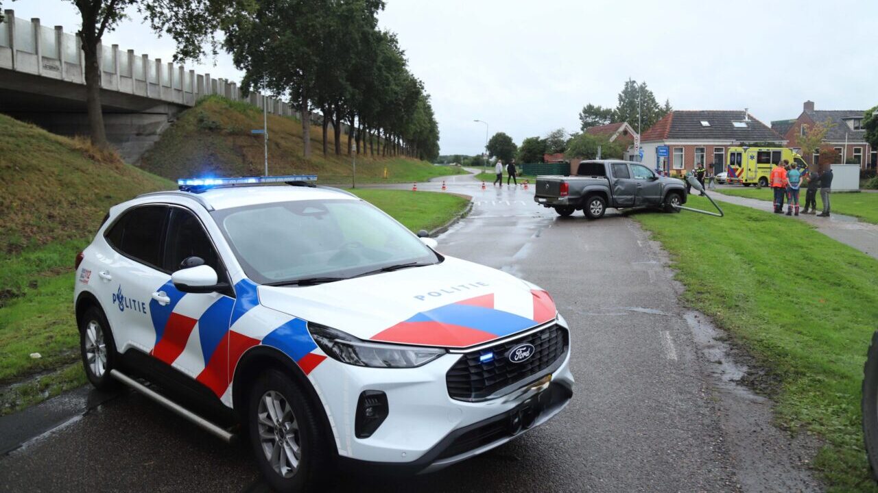 Ongeval op de Slochterstraat met de Rijksweg Oost in Sappemeer
